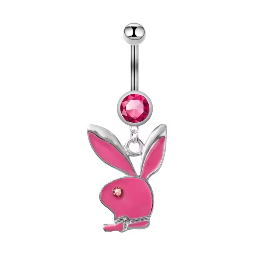 Nwot Playboy Pink Gem Rhinestone Belly Piercing Stunning Gorgeous Shiny Gift